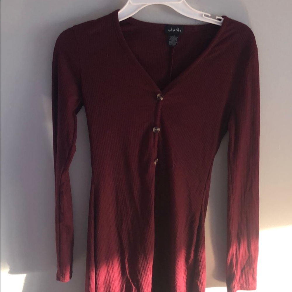 Justify maroon dress